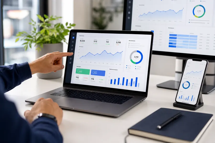 Google Ads Dashboard mit messbaren Kampagnenzahlen